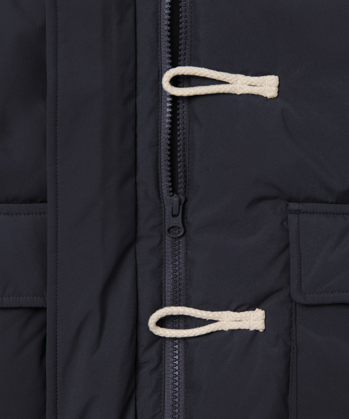 MUSINSA STANDARD WOMAN（ムシンサスタンダードウーマン）の「ウィメンズフード付きダッフルショートパディングパーカー[ネイビー]（ダウンジャケット/コート・レディース・その他・LARGE/X-SMALL/SMALL/MEDIUM）」の4枚目の写真