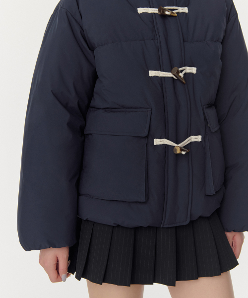 MUSINSA STANDARD WOMAN（ムシンサスタンダードウーマン）の「ウィメンズフード付きダッフルショートパディングパーカー[ネイビー]（ダウンジャケット/コート・レディース・その他・LARGE/X-SMALL/SMALL/MEDIUM）」の6枚目の写真