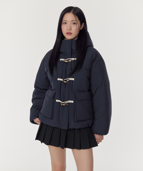 セール】ウィメンズフード付きダッフルショートパディングパーカー