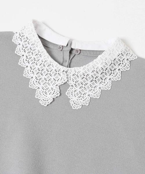 ITEMS URBANRESEARCH（アイテムズ アーバンリサーチ）の「衿レーススウェットライクニット（ニット/セーター・レディース・グレー/アイボリー/ネイビー・FREE）」の14枚目の写真