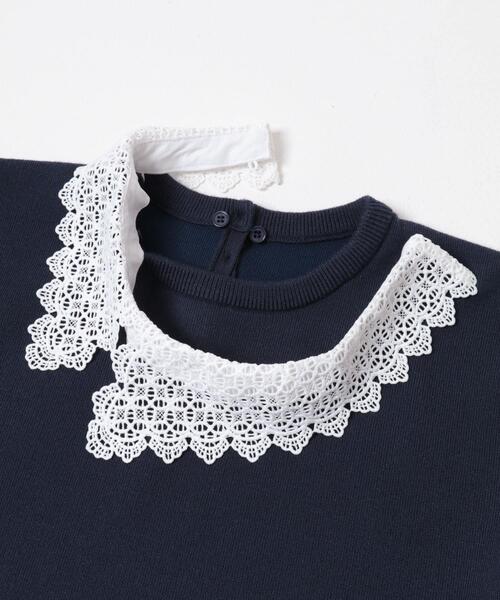 ITEMS URBANRESEARCH（アイテムズ アーバンリサーチ）の「衿レーススウェットライクニット（ニット/セーター・レディース・グレー/アイボリー/ネイビー・FREE）」の21枚目の写真