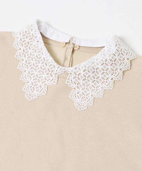 ITEMS URBANRESEARCH（アイテムズ アーバンリサーチ）の「衿レーススウェットライクニット（ニット/セーター・レディース・グレー/アイボリー/ネイビー・FREE）」の8枚目の写真