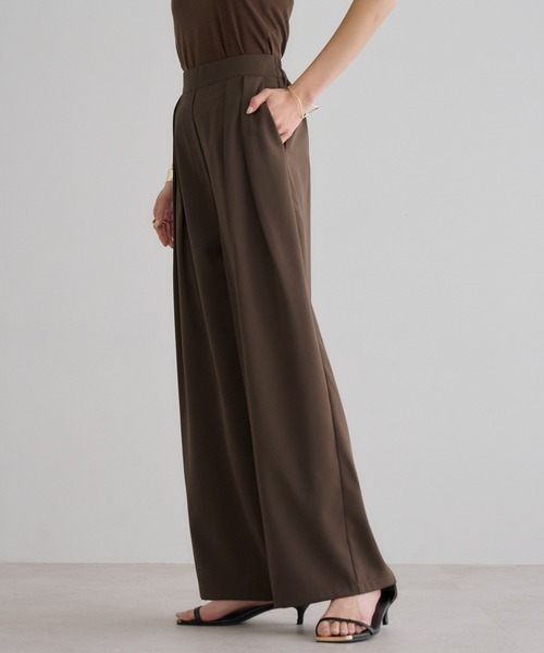 Bonjour Sagan（ボンジュールサガン）の「とろみイージータックワイドパンツ（その他パンツ・レディース・ブラック/ブラウン系その他/ベージュ・FREE）」の21枚目の写真