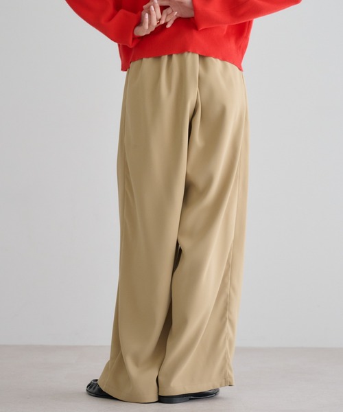 Bonjour Sagan（ボンジュールサガン）の「とろみイージータックワイドパンツ（その他パンツ・レディース・ブラック/ブラウン系その他/ベージュ・FREE）」の16枚目の写真