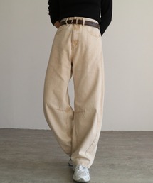 zena（ジェナ）の「バレルレッグカラーデニムパンツ（デニムパンツ）」