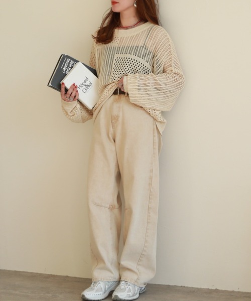 zena(ジェナ)の「バレルレッグカラーデニムパンツ(デニムパンツ・レディース・イエロー/ピンク・S/L/M)」の8枚目の写真