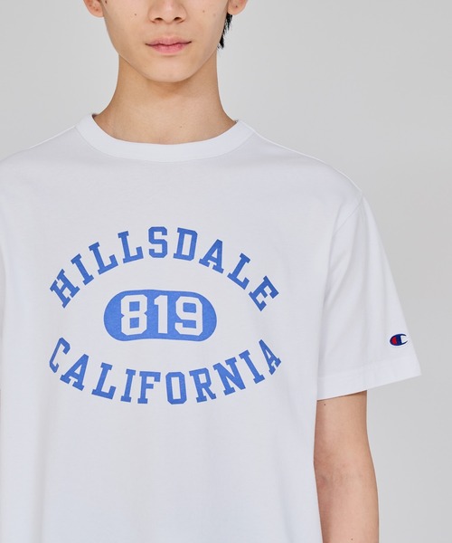 Champion(チャンピオン)の「【Champion/チャンピオン】メンズ ベーシック ショートスリーブTシャツ(Tシャツ/カットソー・メンズ・ホワイト×レッド/ホワイト×ブルー/ブラック系その他/オートミール/ダークブルー/グレー・X-LARGE/LARGE/MEDIUM/SMALL)」の7枚目の写真
