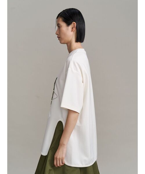 UN3D.(アンスリード)の「ART DOCKING T-SH / アートドッキングTシャツ(Tシャツ/カットソー・レディース・カーキ/ブラック/ホワイト・38/36)」の10枚目の写真