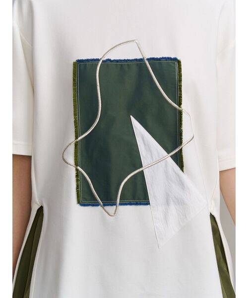 UN3D.(アンスリード)の「ART DOCKING T-SH / アートドッキングTシャツ(Tシャツ/カットソー・レディース・カーキ/ブラック/ホワイト・38/36)」の12枚目の写真