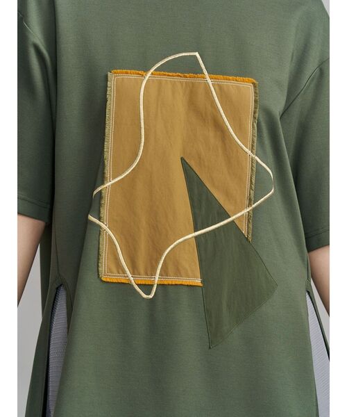 UN3D.(アンスリード)の「ART DOCKING T-SH / アートドッキングTシャツ(Tシャツ/カットソー・レディース・カーキ/ブラック/ホワイト・38/36)」の20枚目の写真