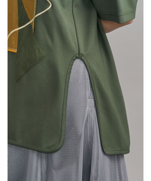 UN3D.(アンスリード)の「ART DOCKING T-SH / アートドッキングTシャツ(Tシャツ/カットソー・レディース・カーキ/ブラック/ホワイト・38/36)」の22枚目の写真