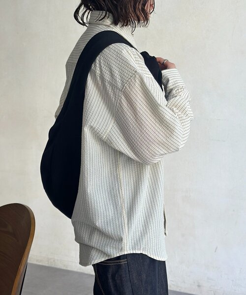 U.S. POLO ASSN.(ユーエスポロアッスン)の「【U.S. POLO ASSN.】シアサッカー長袖シャツ(シャツ/ブラウス・レディース・ブラウン/ブルー系その他/ブラック/アイボリー/ブルー・LARGE/MEDIUM)」の9枚目の写真