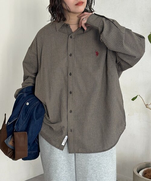 U.S. POLO ASSN.(ユーエスポロアッスン)の「【U.S. POLO ASSN.】シアサッカー長袖シャツ(シャツ/ブラウス・レディース・ブラウン/ブルー系その他/ブラック/アイボリー/ブルー・LARGE/MEDIUM)」の19枚目の写真