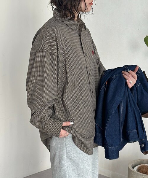 U.S. POLO ASSN.(ユーエスポロアッスン)の「【U.S. POLO ASSN.】シアサッカー長袖シャツ(シャツ/ブラウス・レディース・ブラウン/ブルー系その他/ブラック/アイボリー/ブルー・LARGE/MEDIUM)」の22枚目の写真