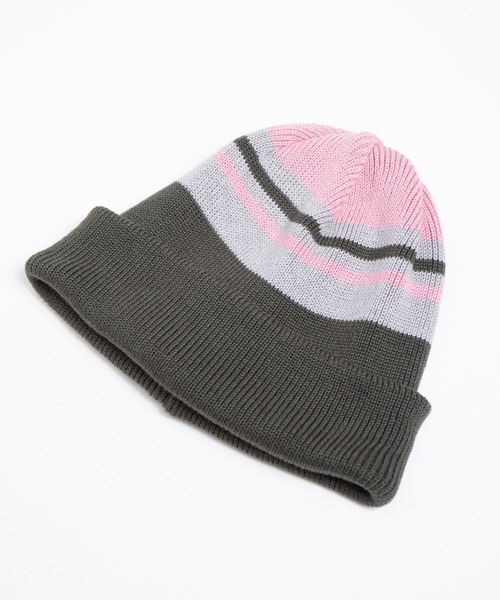 RACAL（ラカル）の「Reversible Border Short Knit Beanie / リバーシブルボーダーショートニットビーニー（ニットキャップ/ビーニー・メンズ・ベージュ/ネイビー/ブラック/オリーブ・FREE）」の8枚目の写真