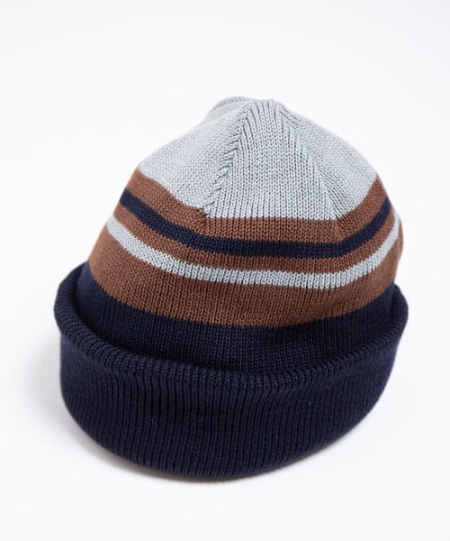 RACAL（ラカル）の「Reversible Border Short Knit Beanie / リバーシブルボーダーショートニットビーニー（ニットキャップ/ビーニー・メンズ・ベージュ/ネイビー/ブラック/オリーブ・FREE）」の17枚目の写真