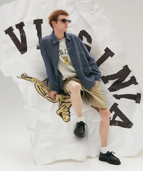 REMI RELIEF（レミレリーフ）の「REMI RELIEF/レミレリーフ NEW SP加工3飛び裏毛クルー(VIRGINIA) クルーネックスウェット 2026年春夏（スウェット・メンズ・イエロー/ヘザーグレー・M/L/XL）」の6枚目の写真