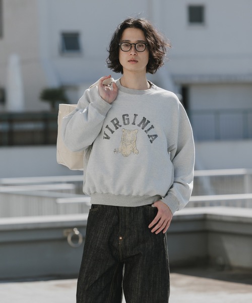 REMI RELIEF（レミレリーフ）の「REMI RELIEF/レミレリーフ NEW SP加工3飛び裏毛クルー(VIRGINIA) クルーネックスウェット 2026年春夏（スウェット・メンズ・イエロー/ヘザーグレー・M/L/XL）」の22枚目の写真