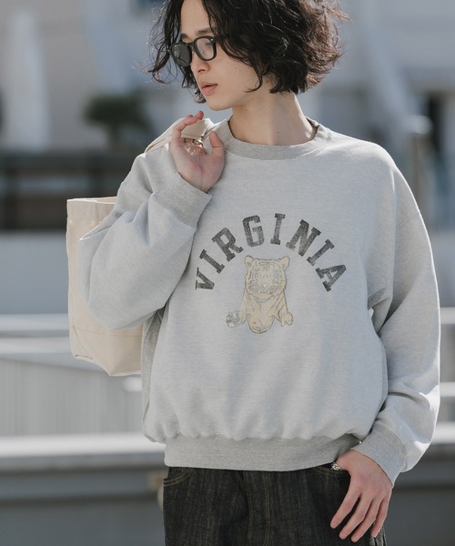 REMI RELIEF（レミレリーフ）の「REMI RELIEF/レミレリーフ NEW SP加工3飛び裏毛クルー(VIRGINIA) クルーネックスウェット 2026年春夏（スウェット・メンズ・イエロー/ヘザーグレー・M/L/XL）」の20枚目の写真