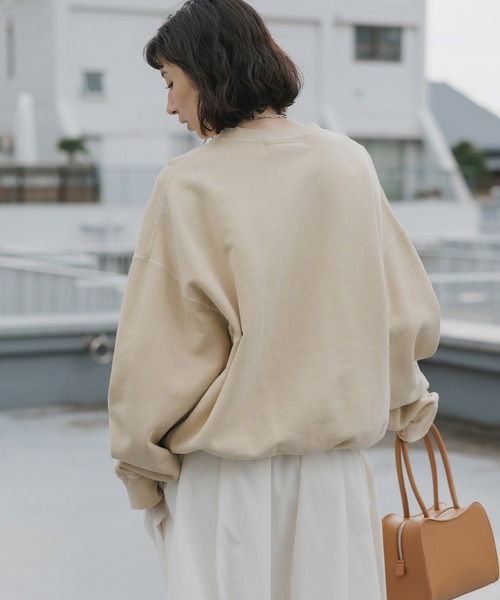 REMI RELIEF（レミレリーフ）の「REMI RELIEF/レミレリーフ NEW SP加工3飛び裏毛クルー(VIRGINIA) クルーネックスウェット 2026年春夏（スウェット・メンズ・イエロー/ヘザーグレー・M/L/XL）」の12枚目の写真