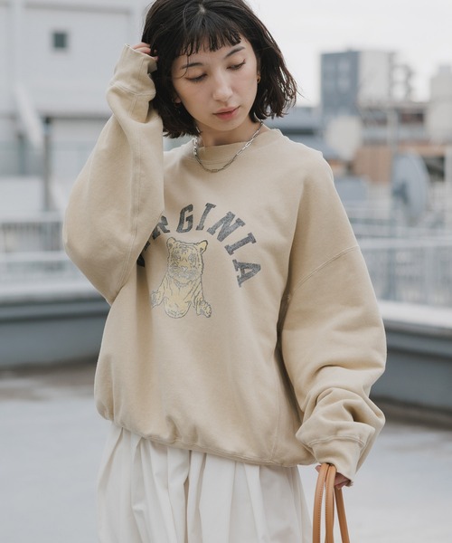 REMI RELIEF（レミレリーフ）の「REMI RELIEF/レミレリーフ NEW SP加工3飛び裏毛クルー(VIRGINIA) クルーネックスウェット 2026年春夏（スウェット・メンズ・イエロー/ヘザーグレー・M/L/XL）」の9枚目の写真