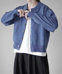 ELLUV（エルブ）の「【ELLUV/エルヴ】コットンタッチファブリック ショート丈ニットシャツ（シャツ/ブラウス）」