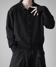 ELLUV（エルブ）の「【ELLUV/エルヴ】コットンタッチファブリック ショート丈ニットシャツ（シャツ/ブラウス）」