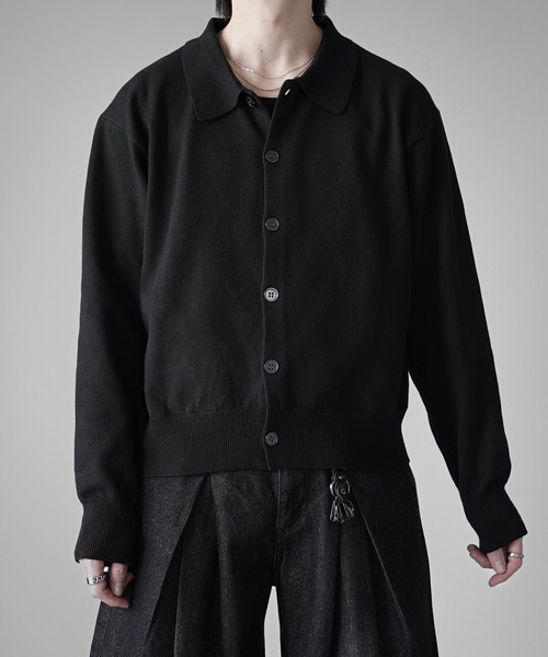 ELLUV(エルブ)の「【ELLUV/エルヴ】コットンタッチファブリック ショート丈ニットシャツ(シャツ/ブラウス・メンズ・グレー/ブルー/ブラック・S/M/L)」の22枚目の写真