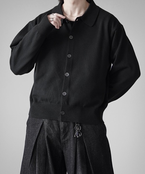 ELLUV(エルブ)の「【ELLUV/エルヴ】コットンタッチファブリック ショート丈ニットシャツ(シャツ/ブラウス・メンズ・グレー/ブルー/ブラック・S/M/L)」の20枚目の写真