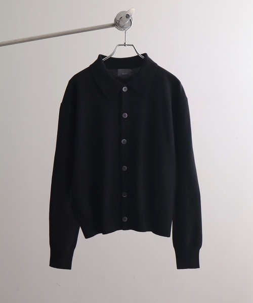 ELLUV(エルブ)の「【ELLUV/エルヴ】コットンタッチファブリック ショート丈ニットシャツ(シャツ/ブラウス・メンズ・グレー/ブルー/ブラック・S/M/L)」の17枚目の写真