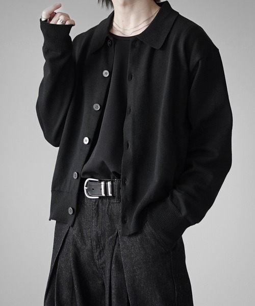 ELLUV(エルブ)の「【ELLUV/エルヴ】コットンタッチファブリック ショート丈ニットシャツ(シャツ/ブラウス・メンズ・グレー/ブルー/ブラック・S/M/L)」の18枚目の写真