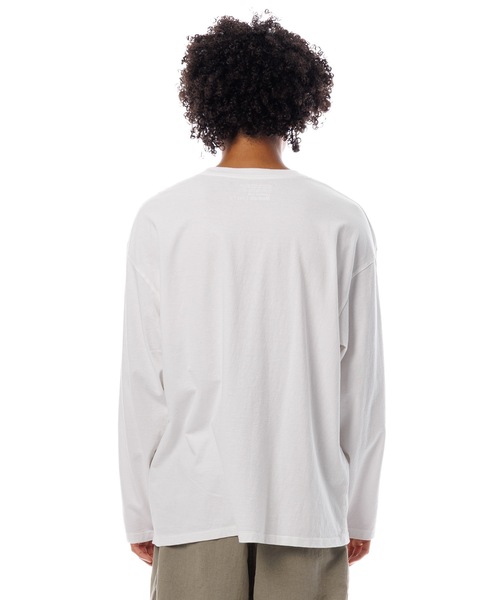 Sandinista(サンディニスタ)の「American Cotton Binder L-S Tee / アメリカンコットン後染めバインダー長袖Tシャツ(Tシャツ/カットソー・メンズ・ホワイト/キャメル/ブラック系その他/ブルー・SMALL/MEDIUM/LARGE)」の7枚目の写真
