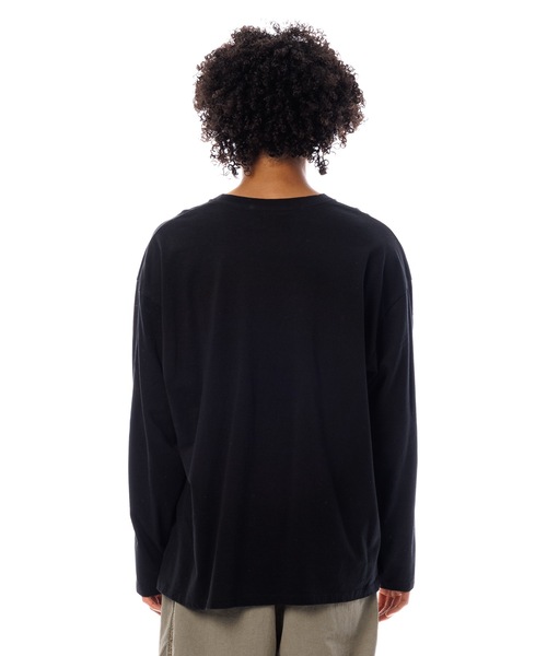 Sandinista(サンディニスタ)の「American Cotton Binder L-S Tee / アメリカンコットン後染めバインダー長袖Tシャツ(Tシャツ/カットソー・メンズ・ホワイト/キャメル/ブラック系その他/ブルー・SMALL/MEDIUM/LARGE)」の10枚目の写真