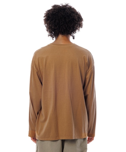 Sandinista(サンディニスタ)の「American Cotton Binder L-S Tee / アメリカンコットン後染めバインダー長袖Tシャツ(Tシャツ/カットソー・メンズ・ホワイト/キャメル/ブラック系その他/ブルー・SMALL/MEDIUM/LARGE)」の13枚目の写真