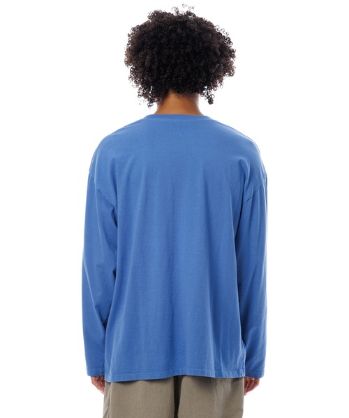 Sandinista(サンディニスタ)の「American Cotton Binder L-S Tee / アメリカンコットン後染めバインダー長袖Tシャツ(Tシャツ/カットソー・メンズ・ホワイト/キャメル/ブラック系その他/ブルー・SMALL/MEDIUM/LARGE)」の16枚目の写真