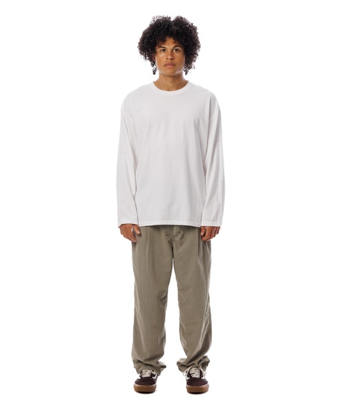 Sandinista(サンディニスタ)の「American Cotton Binder L-S Tee / アメリカンコットン後染めバインダー長袖Tシャツ(Tシャツ/カットソー・メンズ・ホワイト/キャメル/ブラック系その他/ブルー・SMALL/MEDIUM/LARGE)」の17枚目の写真