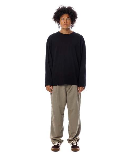 Sandinista(サンディニスタ)の「American Cotton Binder L-S Tee / アメリカンコットン後染めバインダー長袖Tシャツ(Tシャツ/カットソー・メンズ・ホワイト/キャメル/ブラック系その他/ブルー・SMALL/MEDIUM/LARGE)」の18枚目の写真