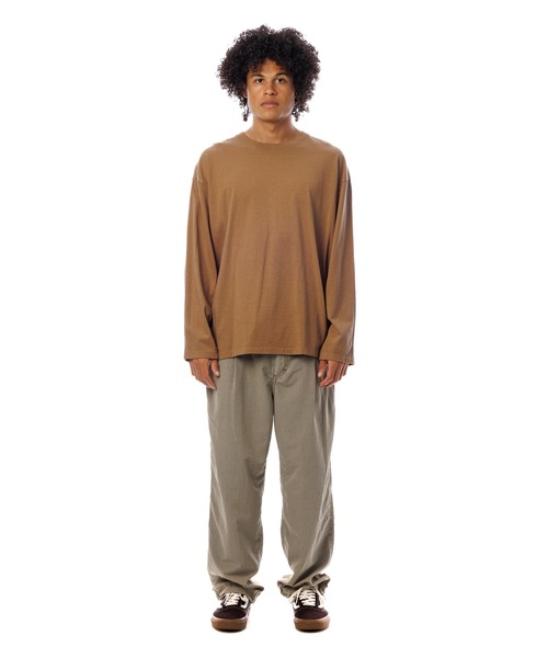 Sandinista(サンディニスタ)の「American Cotton Binder L-S Tee / アメリカンコットン後染めバインダー長袖Tシャツ(Tシャツ/カットソー・メンズ・ホワイト/キャメル/ブラック系その他/ブルー・SMALL/MEDIUM/LARGE)」の20枚目の写真