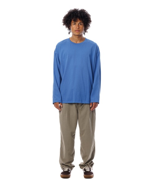 Sandinista(サンディニスタ)の「American Cotton Binder L-S Tee / アメリカンコットン後染めバインダー長袖Tシャツ(Tシャツ/カットソー・メンズ・ホワイト/キャメル/ブラック系その他/ブルー・SMALL/MEDIUM/LARGE)」の19枚目の写真