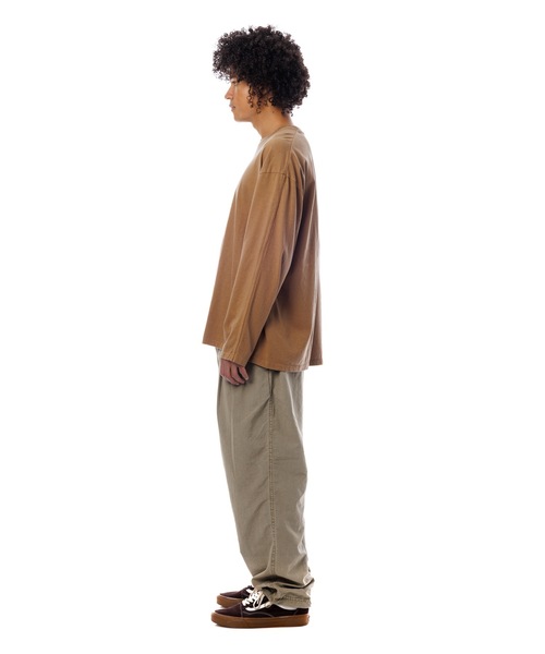 Sandinista(サンディニスタ)の「American Cotton Binder L-S Tee / アメリカンコットン後染めバインダー長袖Tシャツ(Tシャツ/カットソー・メンズ・ホワイト/キャメル/ブラック系その他/ブルー・SMALL/MEDIUM/LARGE)」の21枚目の写真