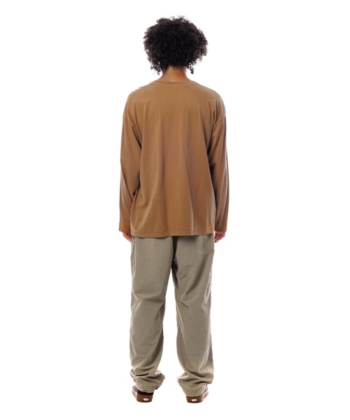 Sandinista(サンディニスタ)の「American Cotton Binder L-S Tee / アメリカンコットン後染めバインダー長袖Tシャツ(Tシャツ/カットソー・メンズ・ホワイト/キャメル/ブラック系その他/ブルー・SMALL/MEDIUM/LARGE)」の22枚目の写真