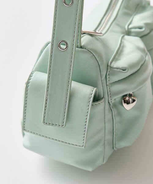 OLIVE des OLIVE（オリーブデオリーブ）の「【500mlペットボトル収納可】マルチポケットホーボーバッグ（ショルダーバッグ・レディース・ダークブラウン/ミント/オフホワイト・FREE）」の19枚目の写真