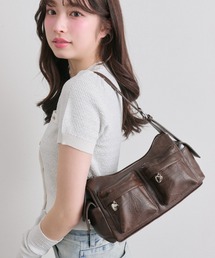 OLIVE des OLIVE | 【500mlペットボトル収納可】マルチポケットホーボーバッグ(ショルダーバッグ)