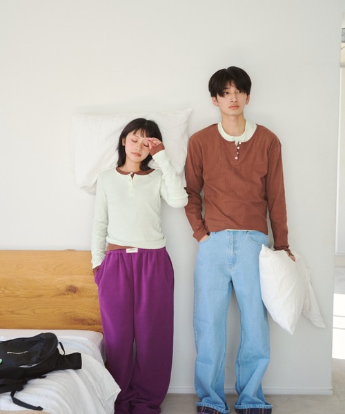ひとえふたえパックヘンリーロンTEE、芽心（Tシャツ/カットソー