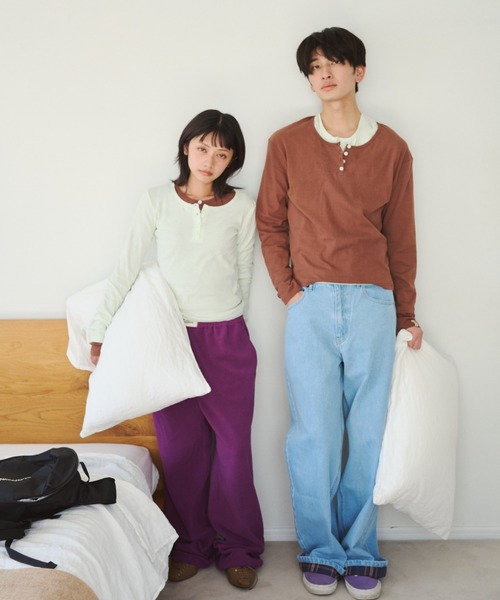 ひとえふたえパックヘンリーロンTEE、芽心（Tシャツ/カットソー