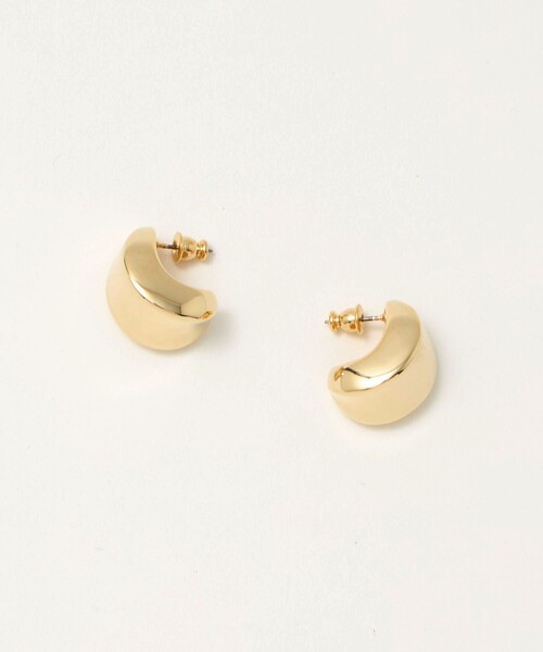 UNITED ARROWS(ユナイテッドアローズ)の「Jシェイプ ピアス(ピアス(両耳用)・レディース・ゴールド/シルバー・FREE)」の2枚目の写真
