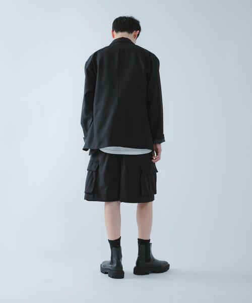 SENSE OF PLACE by URBAN RESEARCH（センスオブプレイスバイアーバンリサーチ）の「『撥水/防花粉』SKIN Proofダブルテーラードジャケット（その他アウター・メンズ・ブラウン/ブラック/ブルー・LARGE/MEDIUM）」の8枚目の写真