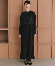 kaene | シフォンドッキングマーメイドワンピース / 101163［ブラック：ブラックフォーマル対応］冠婚葬祭 礼服 喪服 入学式 卒業式 七五三 お宮参り(ドレス)