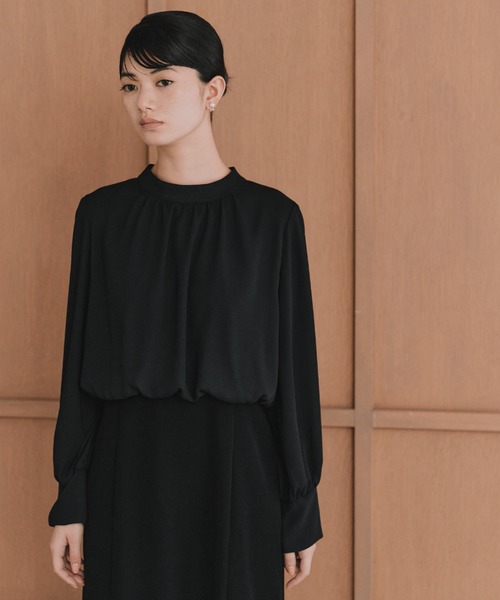 kaene（カエン）の「シフォンドッキングマーメイドワンピース / 101163［ブラック：ブラックフォーマル対応］冠婚葬祭 礼服 喪服 入学式 卒業式 七五三 お宮参り（ドレス・レディース・ブラック・S/M/L）」の4枚目の写真