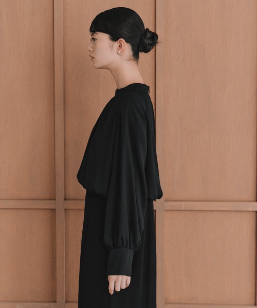 kaene（カエン）の「シフォンドッキングマーメイドワンピース / 101163［ブラック：ブラックフォーマル対応］冠婚葬祭 礼服 喪服 入学式 卒業式 七五三 お宮参り（ドレス・レディース・ブラック・S/M/L）」の6枚目の写真